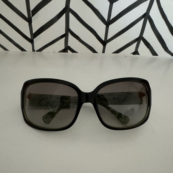 【Coach】 Womens Sunglasses Ginger Green Black with Case - Picture 1 of 10